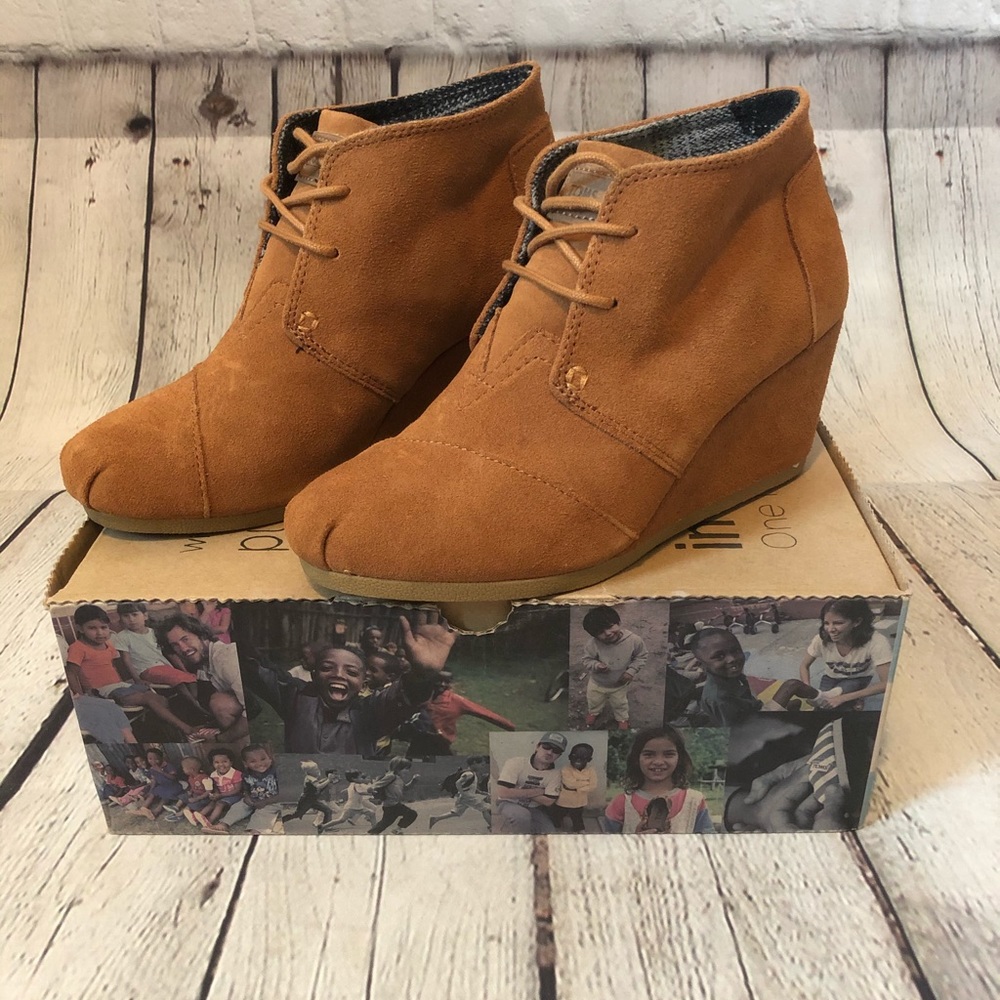 TOMS Desert Wedge Ankle Bootie- NEW